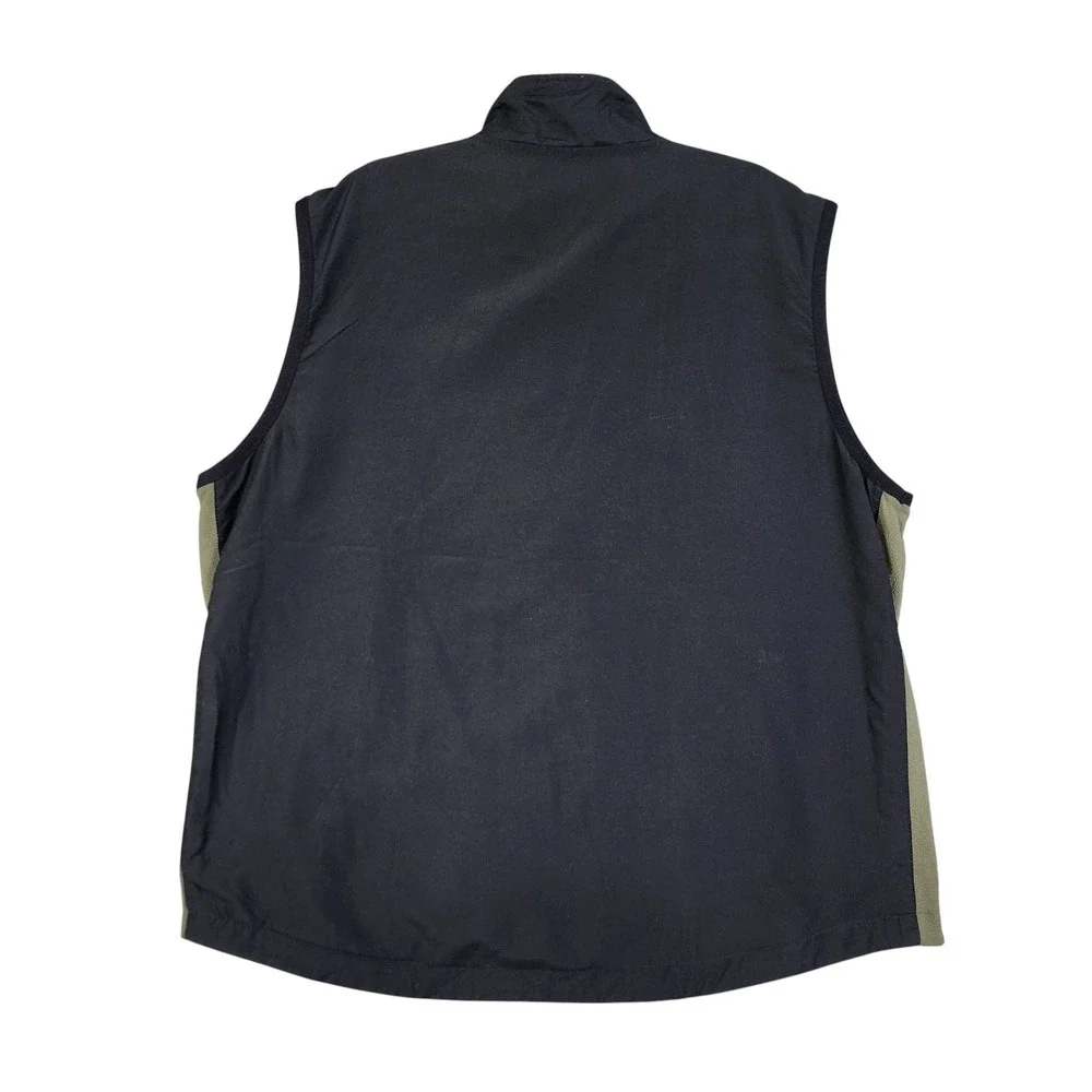 GAP Mens Fleece Lined Reversible Vest Size XL Black Green Full Zip Vintage Y2K - Picture 6 of 12